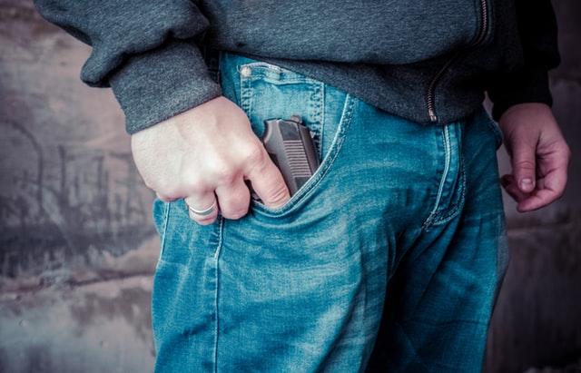 Gun concealed in pocket