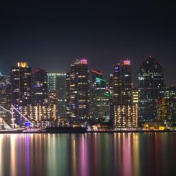 Photo of downtown San Diego by night